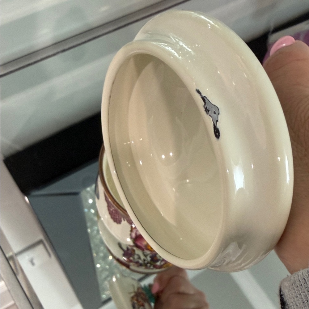 MacKenzie-Childs Butterfly Jar with Pink and Gold Accents - Picture 3 of 5